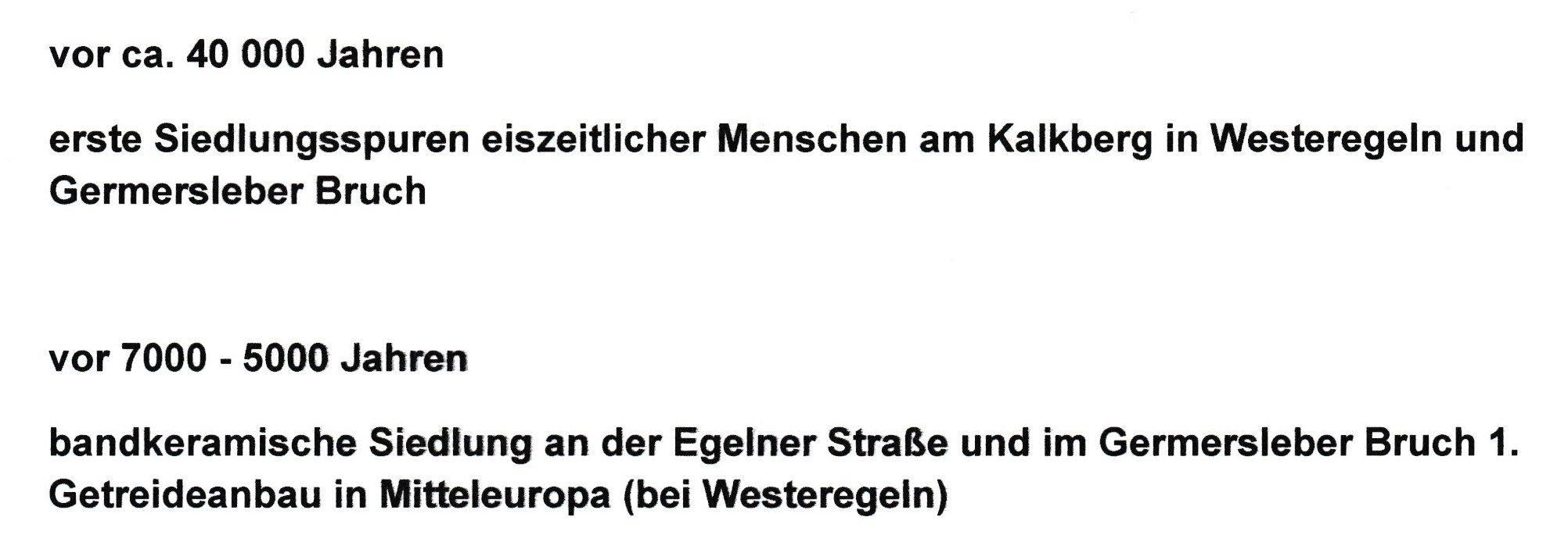 Funde bei Westergeln 