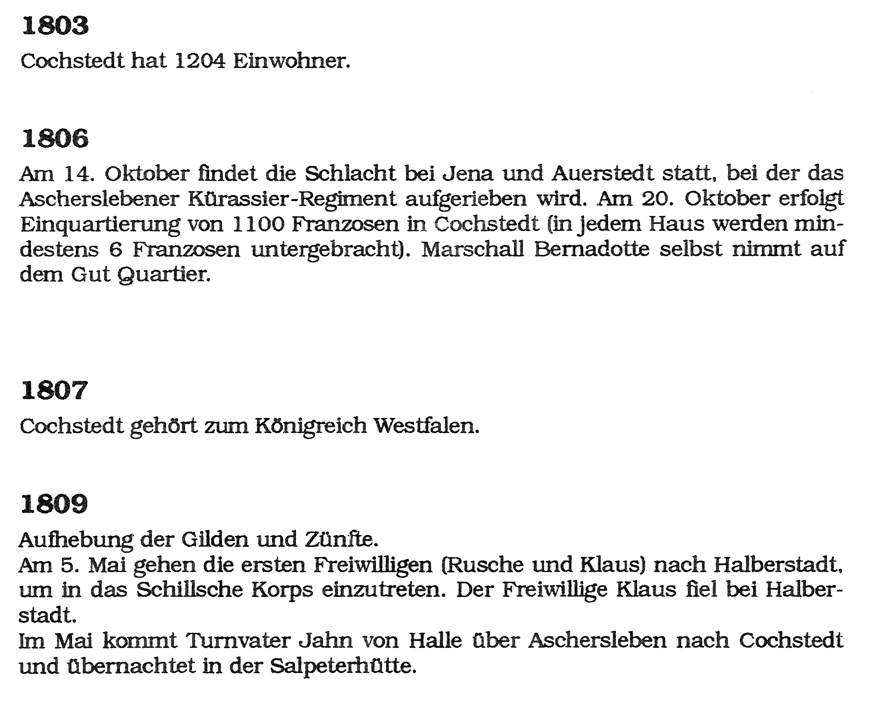 Bernadotte in Cochstedt und dann. 